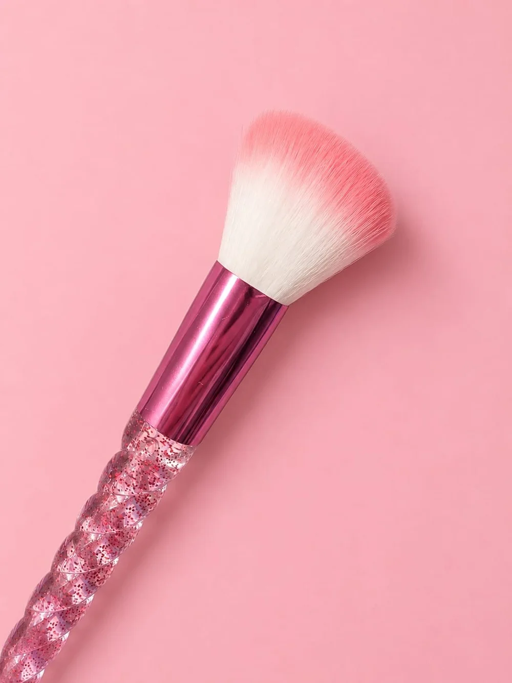 28 Pcs Pink Glitter Makeup Brush & Beauty Accessory Set with Headband